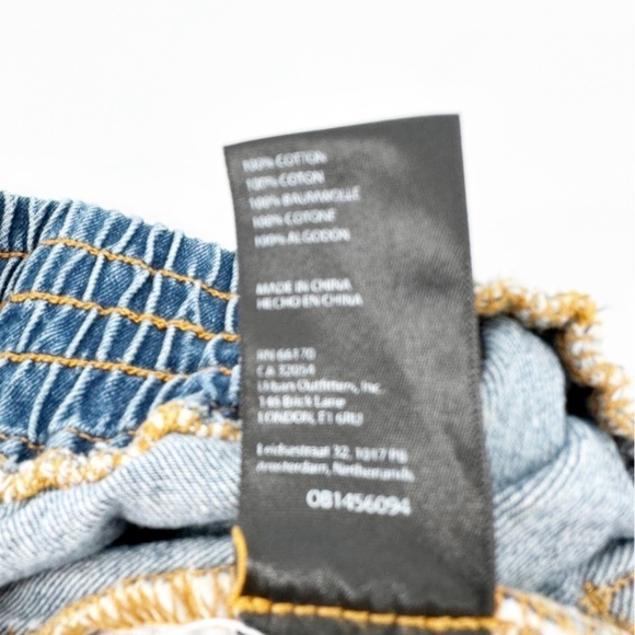 BDG Urban Outfitters Elastic Waist Cotton Blue Cutoff Shorts XS - Picture 6 of 7